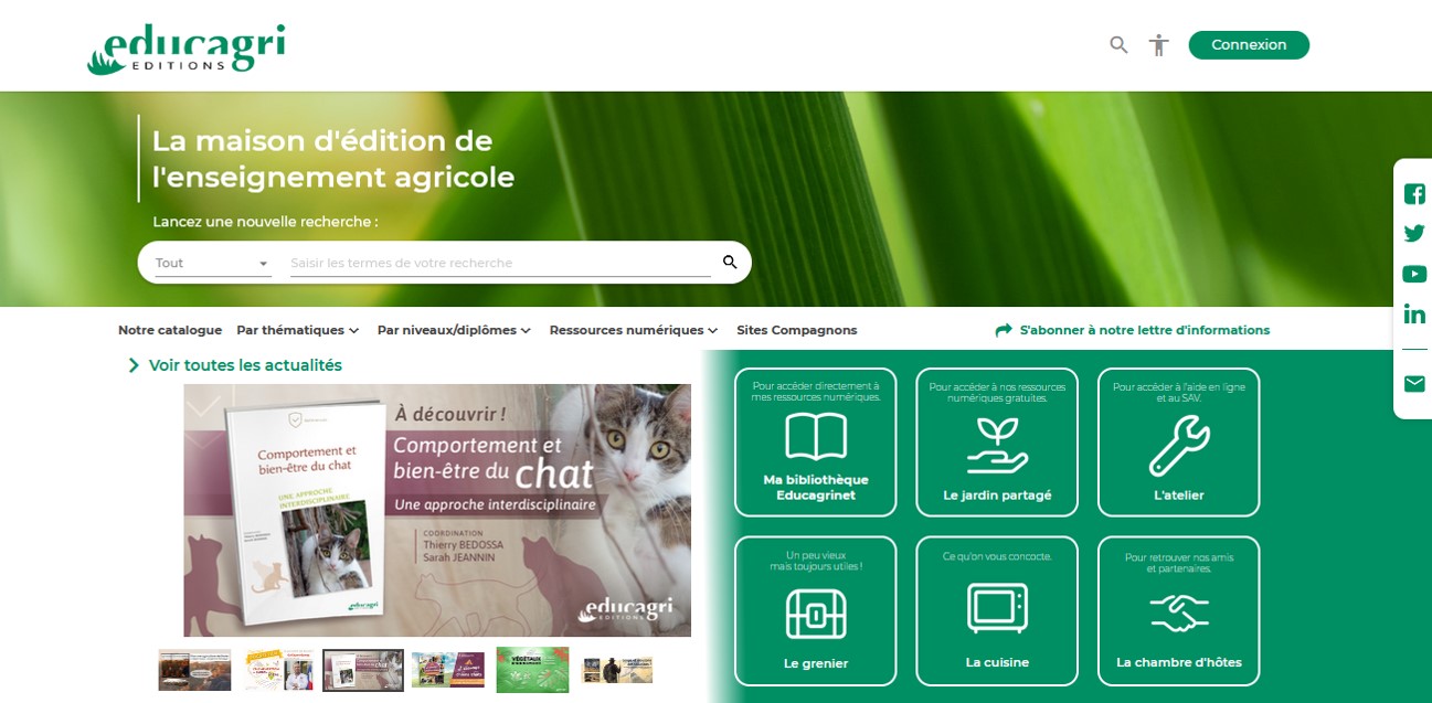 Le nouveau site Web Educagri éditions